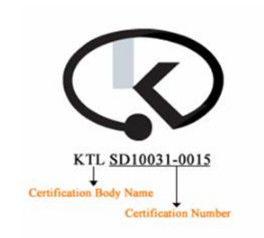 خرید کره EK گواهینامه سیستم اجباری گواهینامه ایمنی محصولات الکتریکی کره جنوبی online manufacture